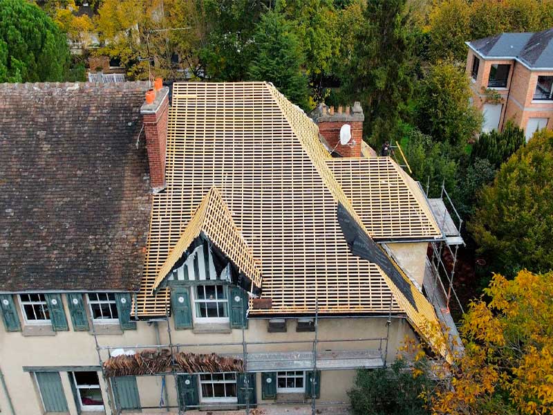 refonte d'une charpente en bois de maison à nanterre par alexis couverture